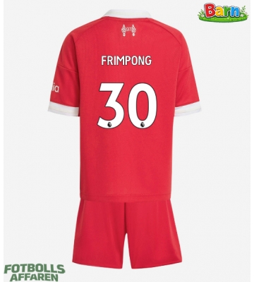 Liverpool Jeremie Frimpong #30 Hemmaställ Barn 2025-26 Kortärmad (+ Korta byxor)